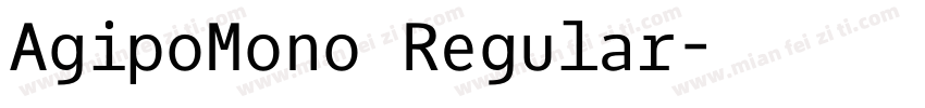 AgipoMono Regular字体转换